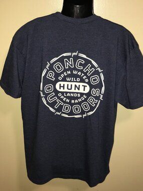 Men's Poncho Outdoors Hunt Short Sleeve T-shirt- Size: XL